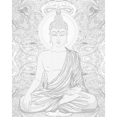 ZUTY Bodkovanie - BUDDHA A ORNAMENTY Rámovanie: vypnuté plátno na rám, Rozmer: 40x50 cm