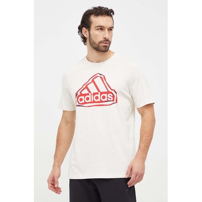 Adidas Памучна тениска adidas 0 в бежово с принт IS2882 (IS2882)