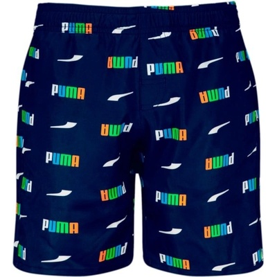 Puma boys SWIM PRINTED logo shorts modré