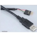 AKASA kabel redukce interní USB na externí USB (Type - M), USB 2.0, 40cm