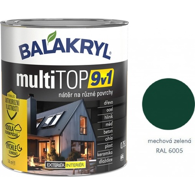 Balakryl MultiTOP 9v1 RAL 6005 zelená 2,5 L