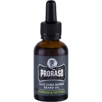 PRORASO Cypress & Vetyver Beard Oil 30 ml масло за брада с аромат на кипарис и ветивер
