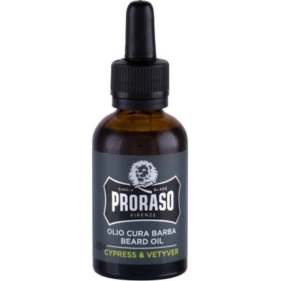 PRORASO Cypress & Vetyver Beard Oil 30 ml масло за брада с аромат на кипарис и ветивер