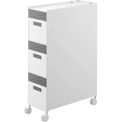 YAMAZAKI Multifunkční vozík s košíky Tower 10015, bílý