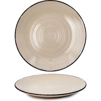 Чиния спирала релеф бежово десертна Ф20 см (tr-240230-80p)