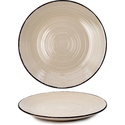 Чиния спирала релеф бежово десертна Ф20 см (tr-240230-80p)