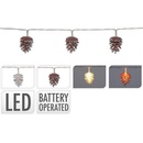 OEM Vianočná LED reťaz borovicová šiška 0,9 m 10 LED teplá biela 386625