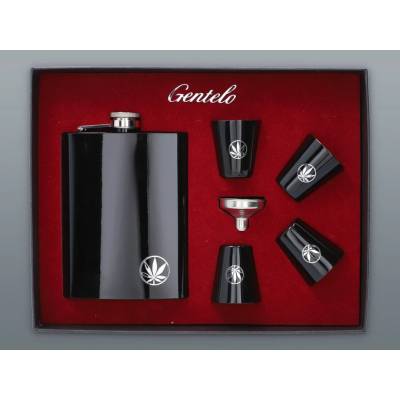 Súprava ELEGANCE ploskačka 240 ml + 4 ks štamperlíkov 35 ml