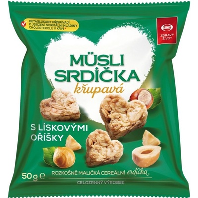 Semix Musli srdiečka chrumkavé s lieskovými orieškami 50 g