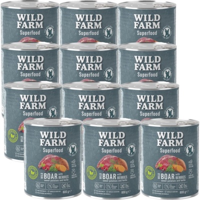 Wild Farm Superfood zvěřina s batáty bobulemi a bylinkami 12 x 800 g