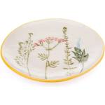 Dakls Бяла десертна порцеланова чиния ø 21 cm Flower Garden - Dakls (HM3905)