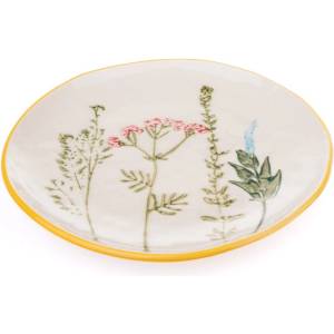 Dakls Бяла десертна порцеланова чиния ø 21 cm Flower Garden - Dakls (HM3905)