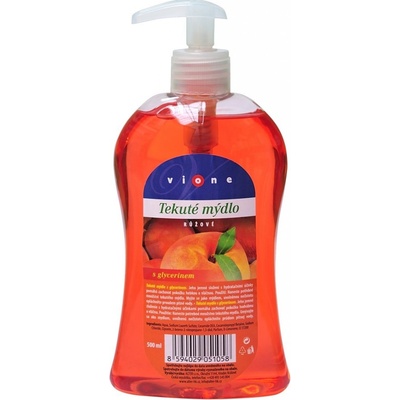 Vione tekuté mýdlo čiré růžové Broskev pumpička 500 ml