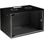 Mirsan MR. SOH07U30DE. 01 стенен шкаф, 535 x 300 мм, 7U, 350 мм височина, черен, разглобен (MR.SOH07U30DE.01)