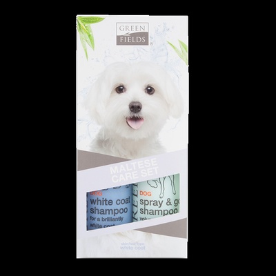 Green Fields Maltese Care Set - Луксозен шампоан специално за бяла козина и сух шампоан 250 мл