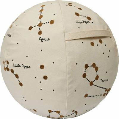Ferm Living Puf Constellation Undyed Ø 50 cm, béžová barva, textil