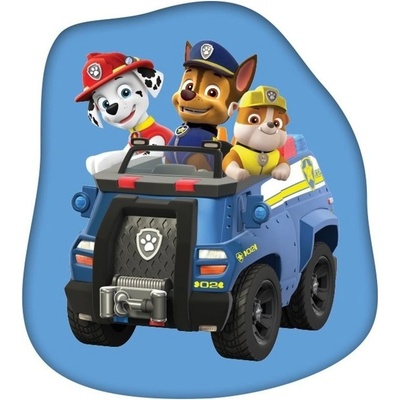 Carbotex Tvarovaný vankúš Tlapková patrola Paw Patrol motív zásahové vozidlo 39x36