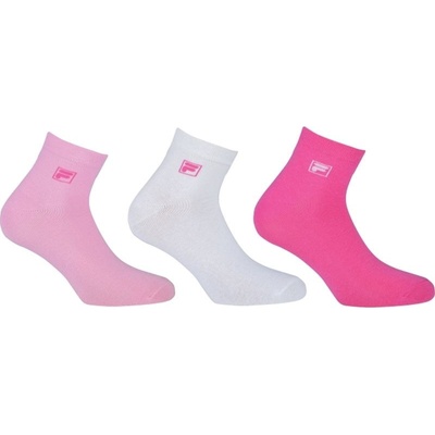 Fila F9303 Socks Quarter Plain 3-Pack Pink Panther