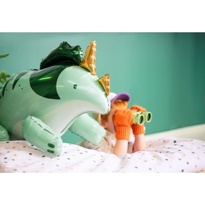 PartyDeco 93x49cm fóliový balónek Triceratops