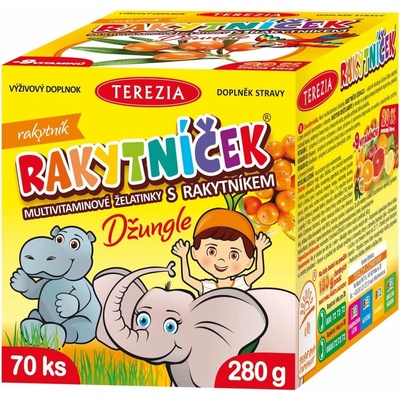 Terezia Company Rakytníček Multivitaminové želatinky s rakytníkem Hruška 70 ks