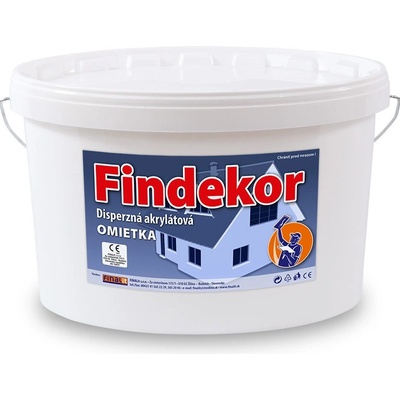 Findekor – omietka akrylátová ryhovaná 25 kg 1 mm