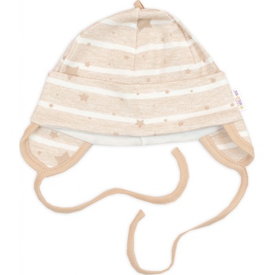 Čiapočka na zaväzovanie Baby Stars pastel beige