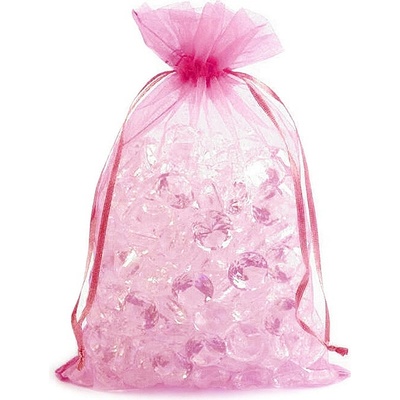 Dárkový pytlík 17x23 cm organza - růžová ostrá sv. (10 ks)