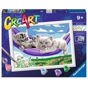 Cre Art painting for children: Cat in hammock 202140 RAVENSBURGER painting by numbers