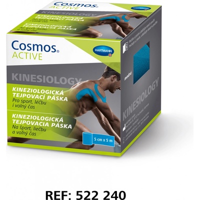 Cosmos Active kineziologická tejpovacia páska modrá 5 cm x 5 m