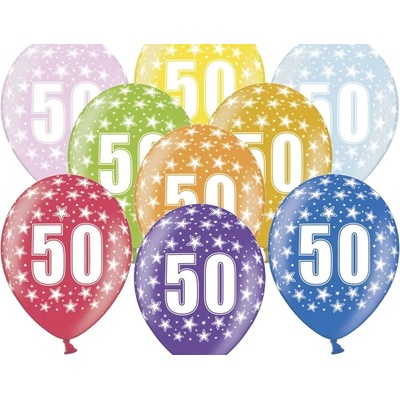 PartyDeco Балон за рожден ден с число 50