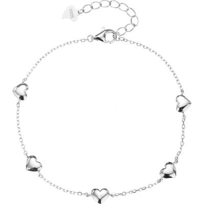 Bealio 14601 stříbrný náramek SRDÍČKA 17+3 cm 03-14601-5267