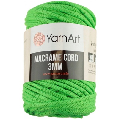 Macrame Cord 3 mm 802 jasně zelená YarnArt