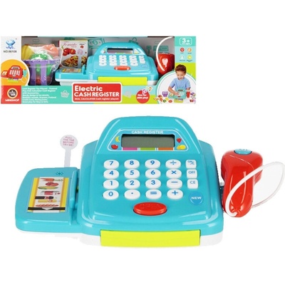 CreativeToys Modrá elektrická detská pokladňa s príslušenstvom