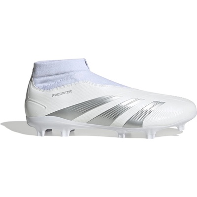 Adidas Футболни бутонки Adidas Predator 24 League Laceless Firm Ground Football Boots - White/Silver