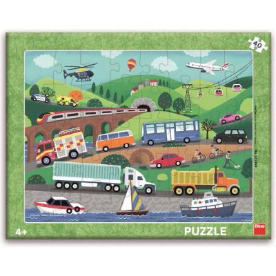 Dino - Puzzle Vehicles 40 pieces - 40 - 99 piese