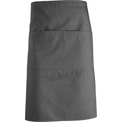 Sol's Středně dlouhá jednobarevná zástěra Greenwich s velkou kapsou šedá tmavá 90x65cm L995