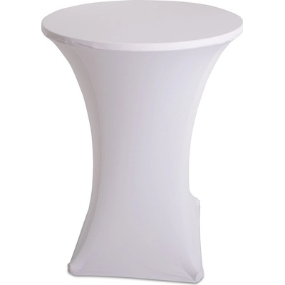 Jansen Display Elastický ubrus na kulatý koktejlový stolek biela 800 x 1095 mm