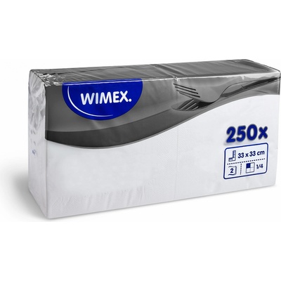 Wimex Ubrousek 2V bílý 250ks 33x33cm