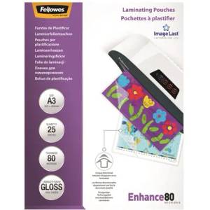 Fellowes Ламиниращо фолио FELLOWES A/3 80 микрона гланц 25/cm 5396403 (5396403)