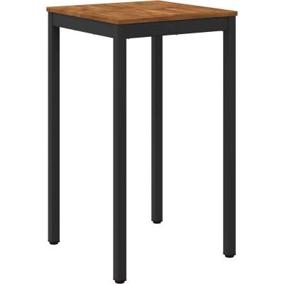 vidaXL Градинска бар маса Естествено и черно 60 x 60, 5 x 105 см (901331)