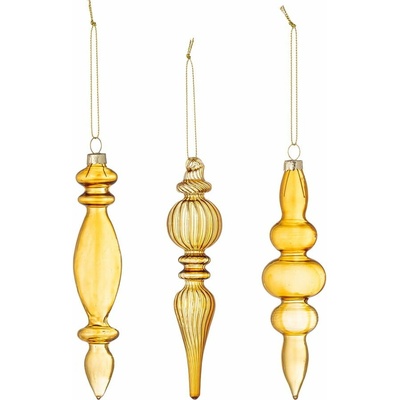Sklenené vianočné ozdoby v súprave 3 ks ø 4 cm Auralia – Bloomingville