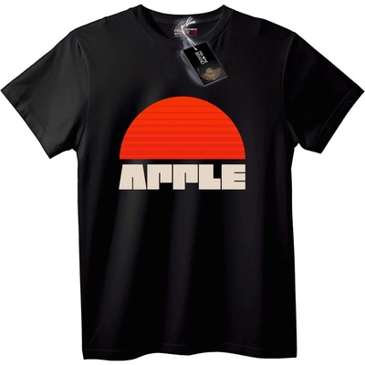 NOONEBRAND Тениска Ретро Apple Лого - S, Black