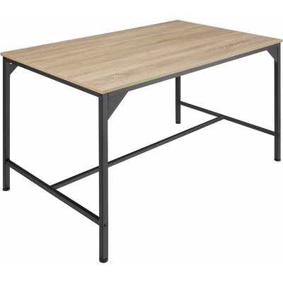 tectake 404345 jedálenský stôl belfast 120 x 75 x 75 cm industrial svetlé drevo dub sonoma