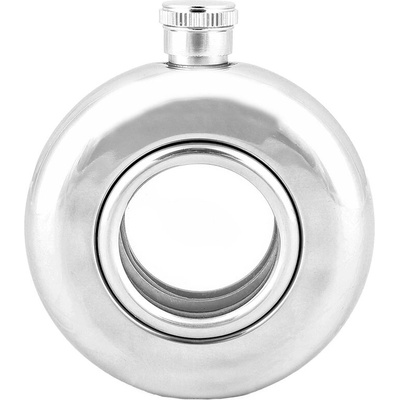 Ploskačkamatná okrúhla so sklom 120ml