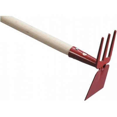 Nohelgarden Okopávačka s ostřím 3hrotá tmavě červená 7cm 75cm