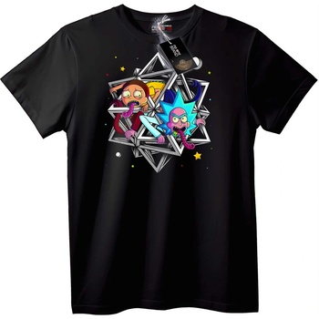 NOONEBRAND Тениска Rick and Morty Геометрия - 2XL, Black