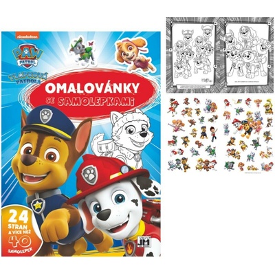 Jiri models Omaľovánky so samolepkami A4 Paw Patrol Tlapková patrola