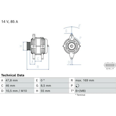generátor BOSCH 0 986 085 160