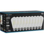 Mexen Vintis 10x LED филамент крушка E27, ST64, 6W, Неутрална - 4000K, 720 lm, прозрачен (L152-E27-0640-00x10)
