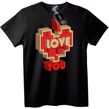 NOONEBRAND 3D Love You сърце тениска - S, White